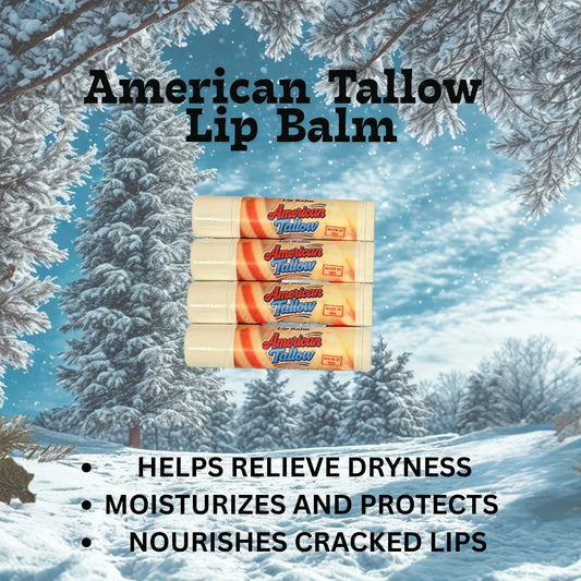 Grass Fed Beef Tallow Lip Balm - 4 Pack