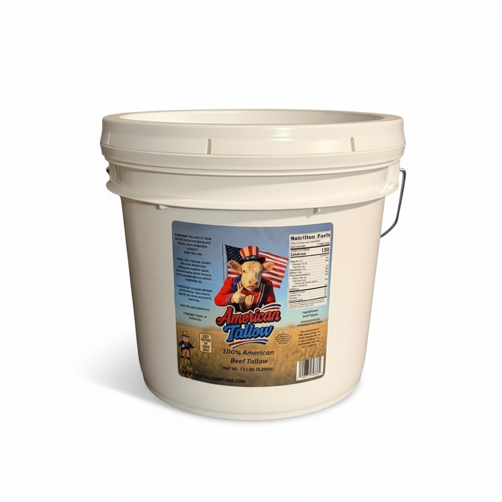 American Tallow 1 Gallon (7.2 lbs) 100% Pure Beef Tallow – Bulk, All-Natural, Additive-Free Cooking Fat