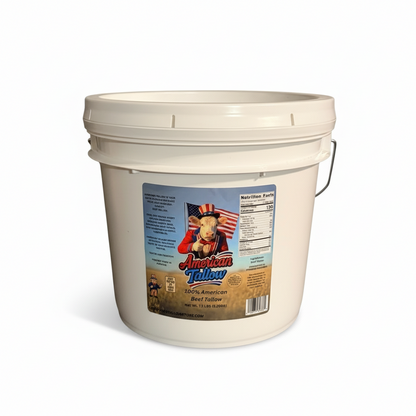 American Tallow 1 Gallon (7.2 lbs) 100% Pure Beef Tallow – Bulk, All-Natural, Additive-Free Cooking Fat