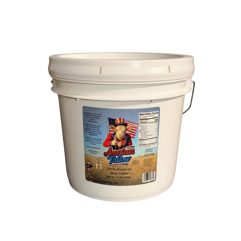 American Tallow 1 Gallon (7.2 lbs) 100% Pure Beef Tallow – Bulk, All-Natural, Additive-Free Cooking Fat