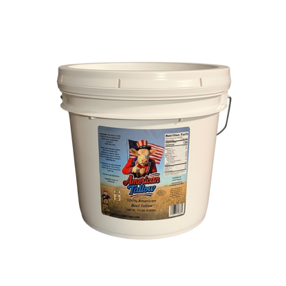 American Tallow 1 Gallon (7.2 lbs) 100% Pure Beef Tallow – Bulk, All-Natural, Additive-Free Cooking Fat