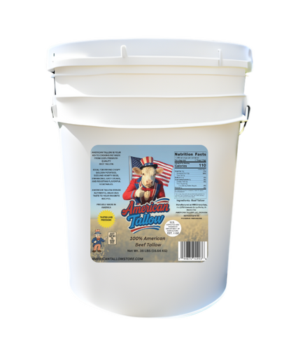5 Gallon Bucket (36lbs) American Tallow 100% Pure Beef Tallow