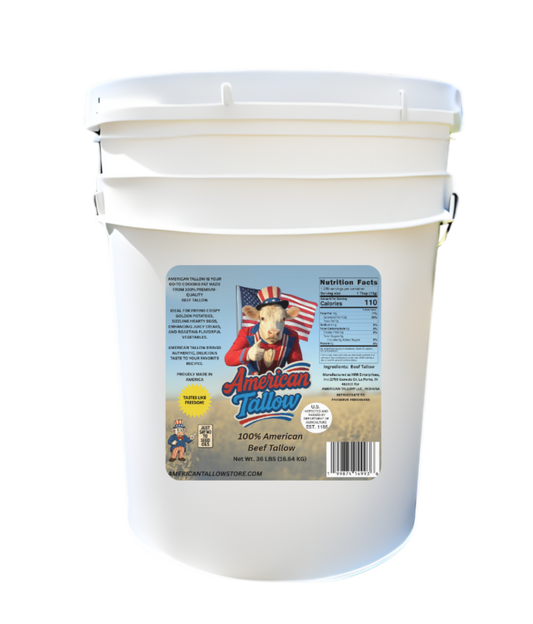 5 Gallon Bucket (36lbs) American Tallow 100% Pure Beef Tallow