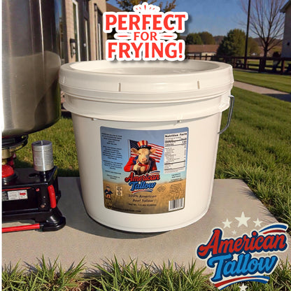 American Tallow 1 Gallon (7.2 lbs) 100% Pure Beef Tallow – Bulk, All-Natural, Additive-Free Cooking Fat