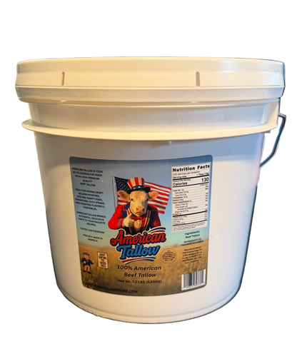 American Tallow 1 Gallon (7.2 lbs) 100% Pure Beef Tallow – Bulk, All-Natural, Additive-Free Cooking Fat