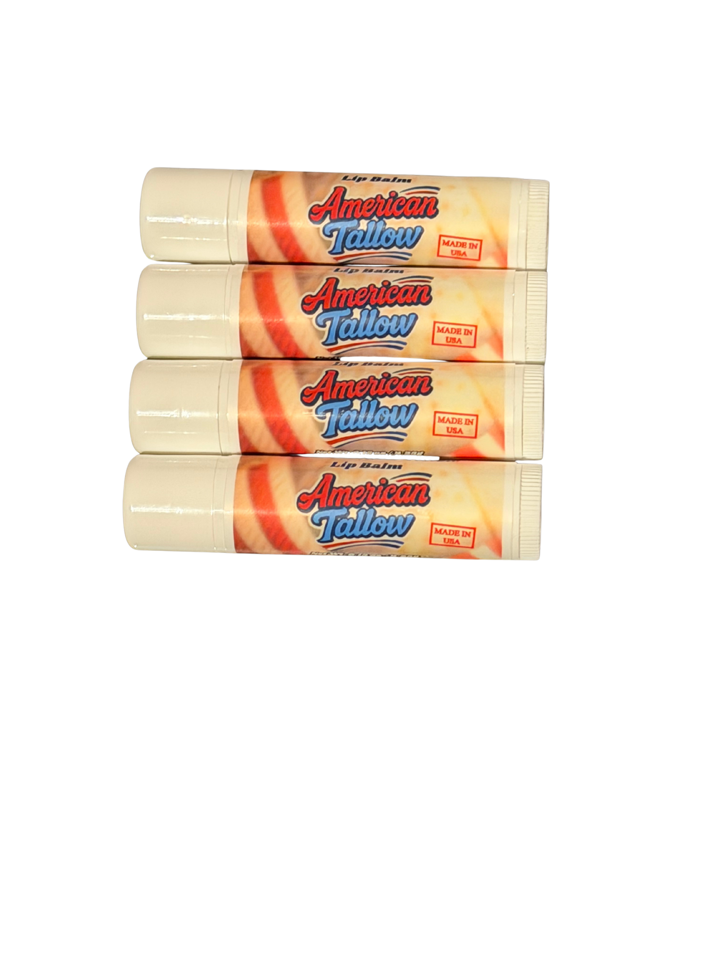 Grass Fed Beef Tallow Lip Balm - 4 Pack