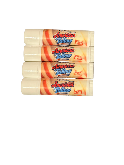 Grass Fed Beef Tallow Lip Balm - 4 Pack